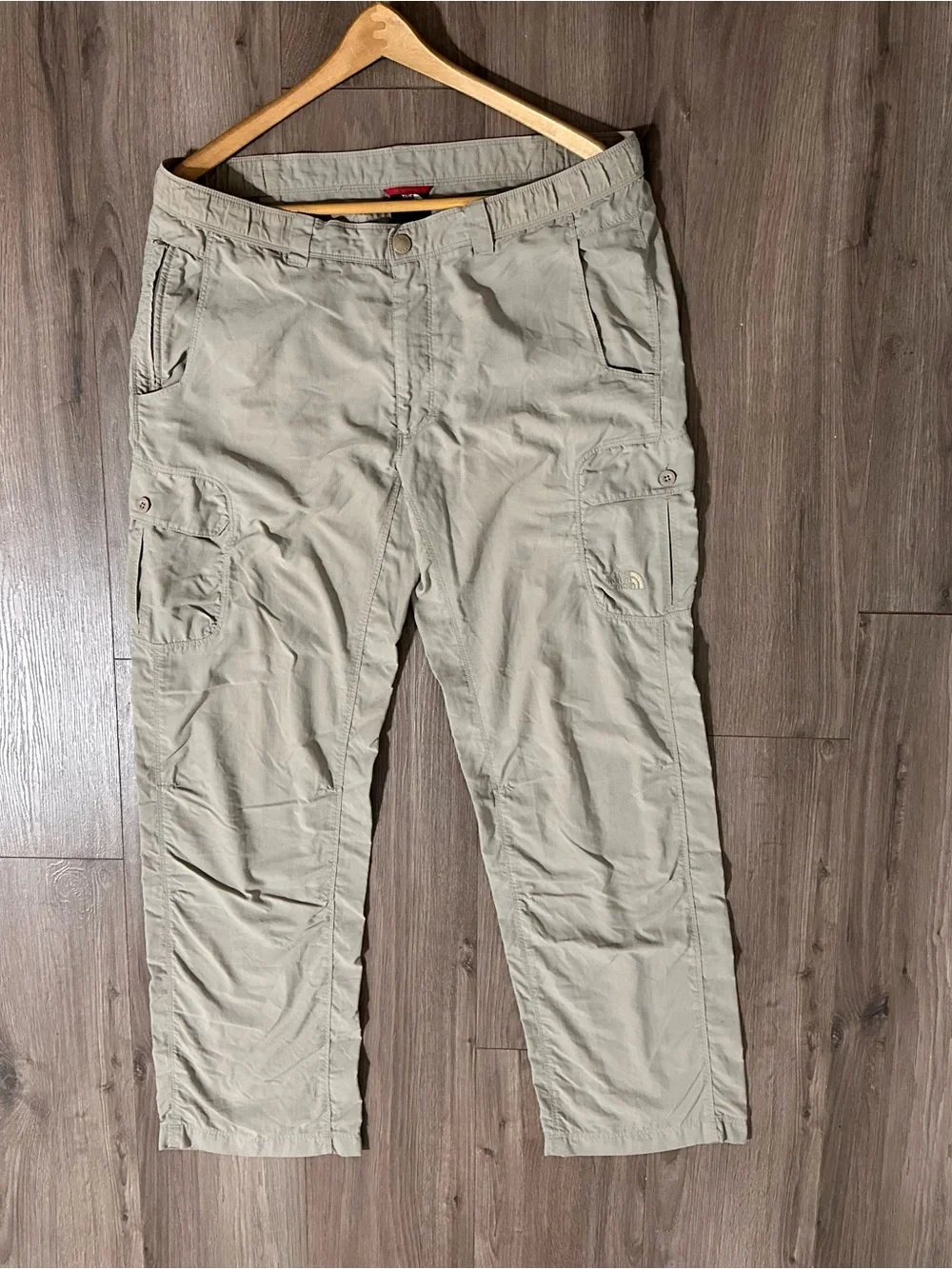 The North Face Men's Cargo Pants in Light Khaki Pockets Outdoor Durable